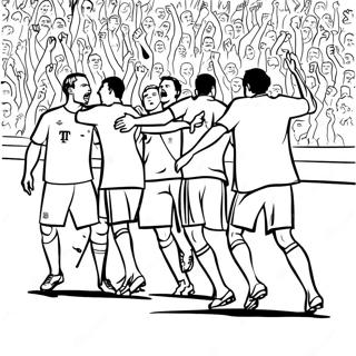 Bayern Münchens Spelare i Aktion Målarbild | Bayern München målarbild