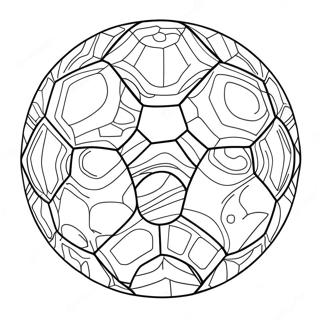 Färgglad Fotboll Målarbild | Sportbollar målarbild