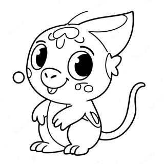 Söt Sobble med Stora Ögon Färgläggningssida | Sobble målarbild
