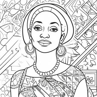 Faith Ringgold Färgläggningssida | Faith Ringgold målarbild
