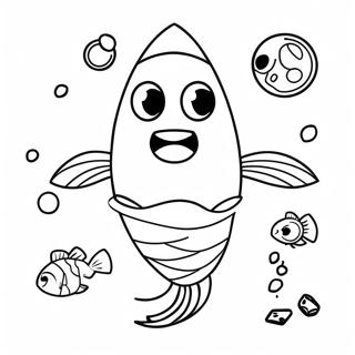 Rolig Fishstick Fortnite Färgläggningssida | Fortnite Fishstick målarbild