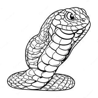 Färgglad Viper som Slingrar Målarbild | Viper målarbild