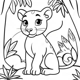 Elegant Nala i Djungeln Målarbild | Vuxen Nala målarbild