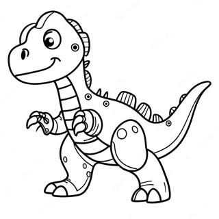 Robotdinosaur Målarbild | Robotdinosaurie målarbild