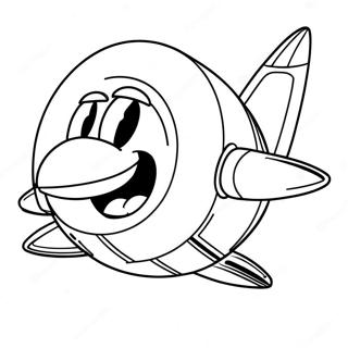Ond Dr Robotnik i sin flygmaskin målarbild | Dr Robotnik målarbild