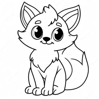 Söt anime pälsig räv målarbild | Anime Furry målarbild
