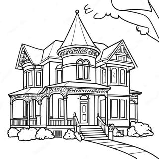 Victoriansk Herrgård Målarbild | Victoriansk målarbild
