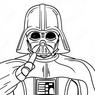 Darth Vader med Ljusstav Färgläggningssida | Lego Star Wars målarbild