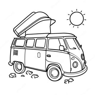 Campingbil Målarbild | Campare målarbild
