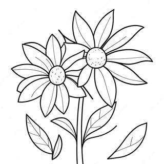 Ljust röda blommor målarbok | Röd målarbild