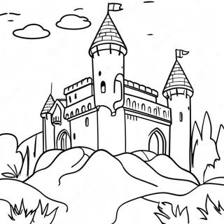 Medeltida Slott Målarbild | Medeltiden målarbild