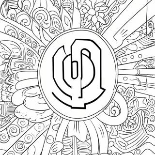 Oklahoma Sooners logotyp färgläggningssida | Oklahoma Sooners målarbild