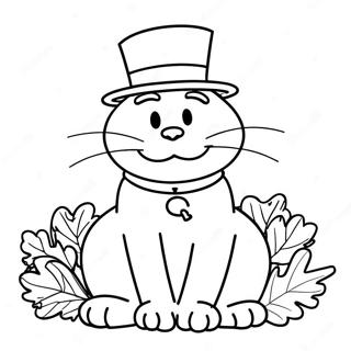 Garfield Thanksgiving färgläggningssida | Garfield Thanksgiving målarbild