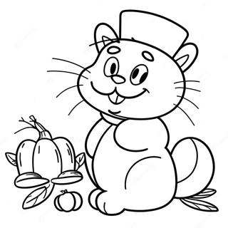 Garfield Thanksgiving Målarbilder