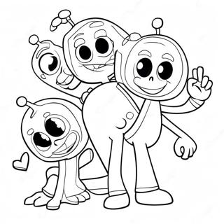 Numberjacks Färgläggningssida | Nummerknottar målarbild