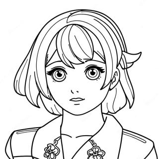 Anya anime färgläggningssida | Anya Anime målarbild