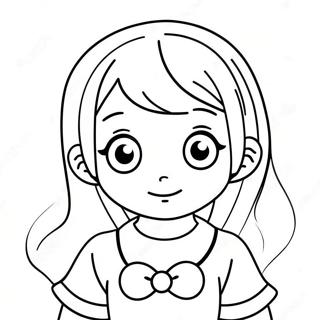 Söt Anya anime-karaktär färgläggningssida | Anya Anime målarbild