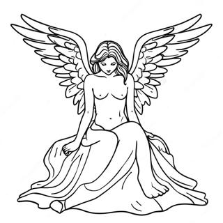 Fallen Ängel Gotisk Målarbild | Fallen Angel Gothic målarbild