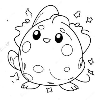 Togepi glad ansikte färgläggningssida | Togepi målarbild