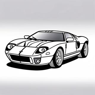 Ford GT färgläggningssida | Ford GT målarbild