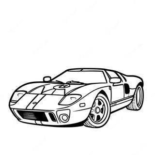 Klassisk Ford GT racing färgläggningssida | Ford GT målarbild