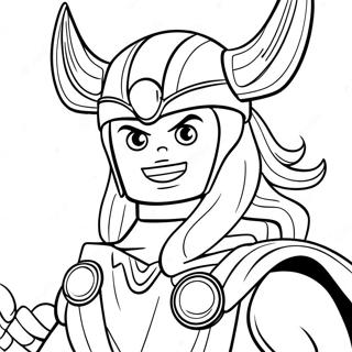 Lego Thor färgläggningssida | Lego Thor målarbild