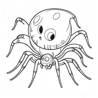 Halloween Spindel Färgläggningssida | Halloween Spindel målarbild