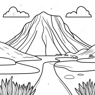 Isländskt landskap målarbild | Island målarbild