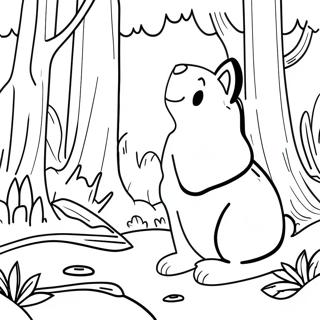 Skogslandskap målarbild | Trä målarbild