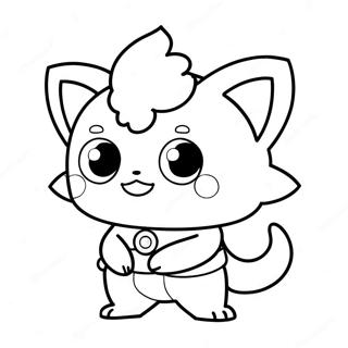 Jibanyan Yo Kai Målarbild | Yo Kai Watch målarbild