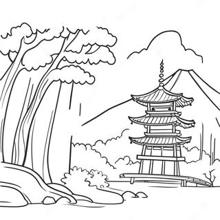 Japan Färgläggningssida | Japan målarbild