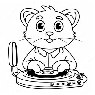 DJ Catnip Målarbild | DJ Kattnip målarbild