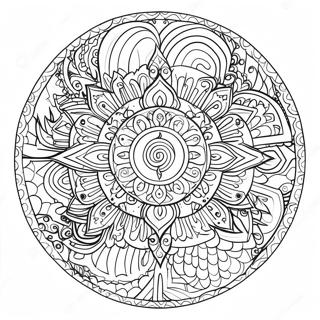 Spirituell Mandala Färgläggningssida | Andlig målarbild