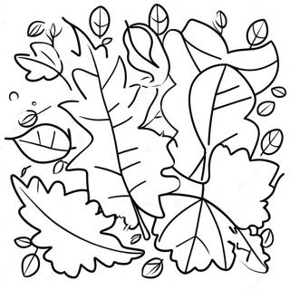Bedårande höstlöv målarbild | Söt September målarbild
