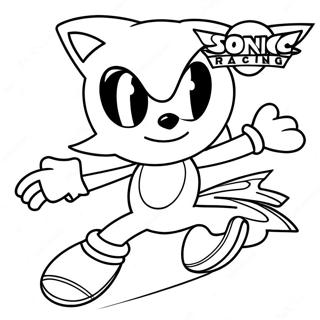 Team Sonic Racing Logotyp Färgläggningssida | Team Sonic Racing målarbild