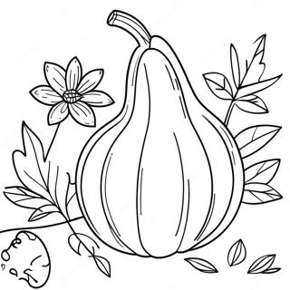 Gourd Färgläggningssida | Kurbits målarbild