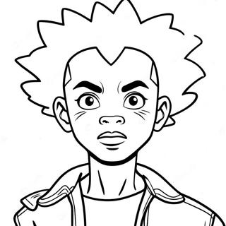 Boondocks Färgläggningssida | Boondocks målarbild