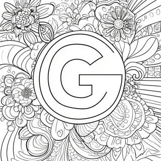 Google-logotyp färgläggningssida | Google målarbild