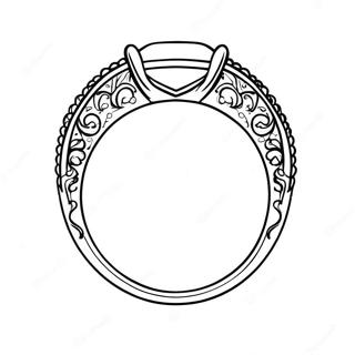 Enkel ring färgläggningssida | Ring målarbild