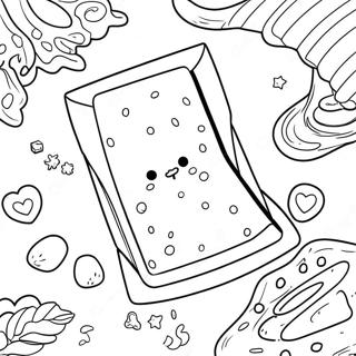 Pop Tart färgläggningssida | Pop Tart målarbild