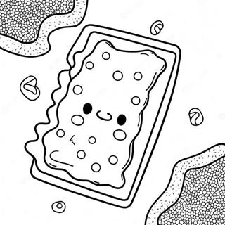 Färgglad Pop Tart med strössel färgläggningssida | Pop Tart målarbild