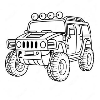 Cool Hummer off-road färgläggningssida | Hummer målarbild