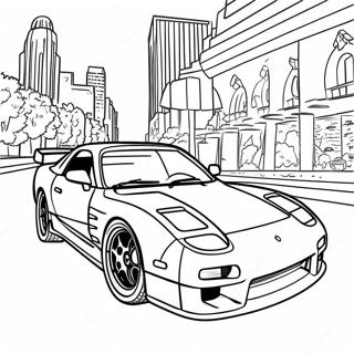 RX7 sportbil färgläggningssida | RX7 målarbild