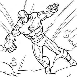 Max Steel Dynamisk Stridsscen Färgläggningssida | Max Steel målarbild