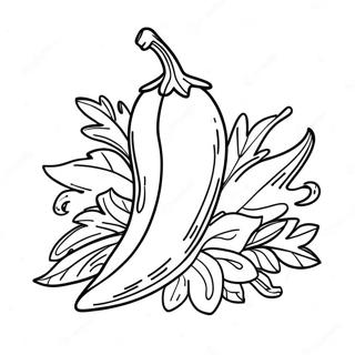 Chilipeppar Färgläggningssida | Chili målarbild