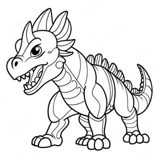 Vild Scorpius Rex Ropande Målarbild | Scorpius Rex målarbild
