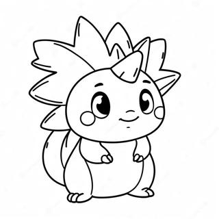 Cyndaquil Söt Målarbild | Cyndaquil målarbild