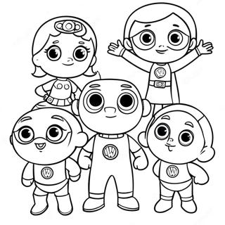 Super Why och Vänner Färgläggningssida | Super Why målarbild