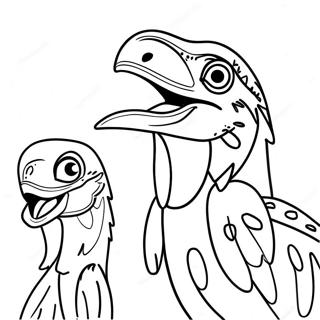Raptor målarbok | Raptor målarbild