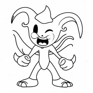 Bläckdemon Bendy målarbok | Bläckdemon Bendy målarbild